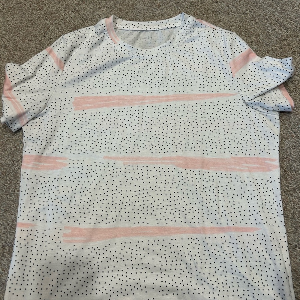 SHEIN White Top with Black Polka Dots